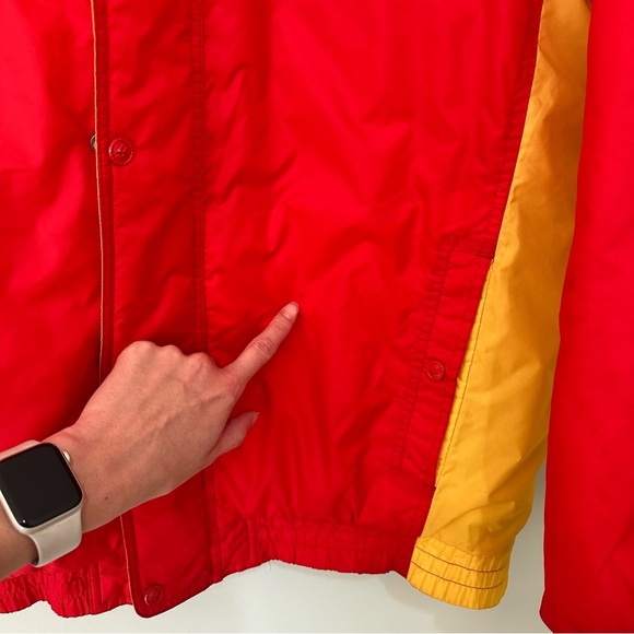Vintage 90s Kansas City Chiefs Puffer Coat Jacket Pro Line XL Red, Yellow - Picture 6 of 15